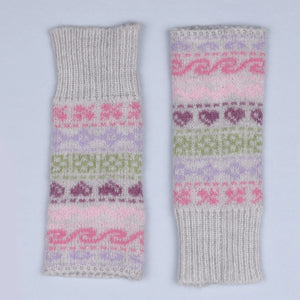Nordic Blue Fingerless Glove