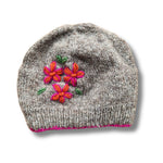 Blossom Embroidered Wool Beanie