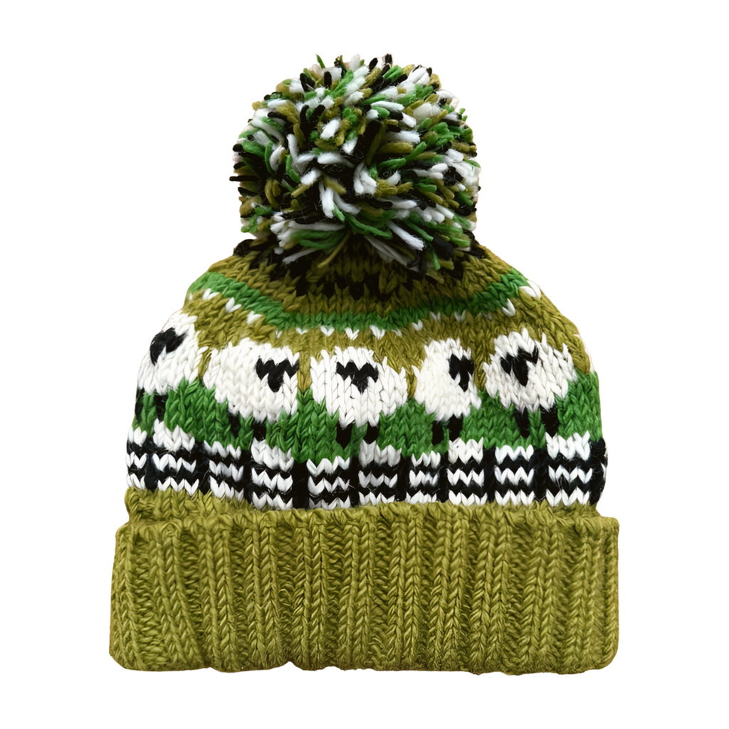 Spring sheep bobble hat