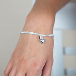Triple chain bracelet with hearts