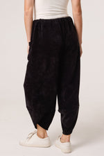 CHENILLE BARREL LEG TROUSERS