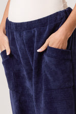 CHENILLE BARREL LEG TROUSERS