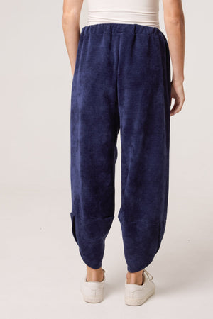 CHENILLE BARREL LEG TROUSERS