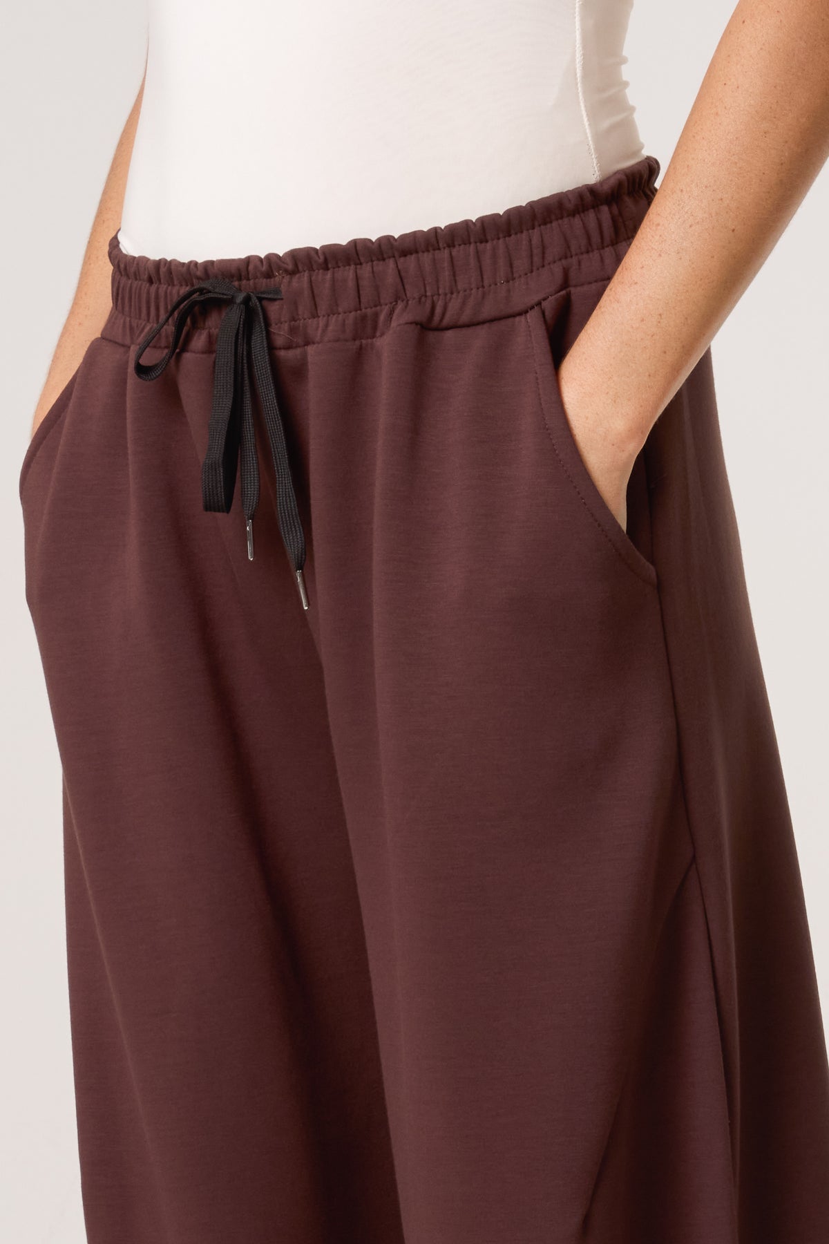 SOFT TOUCH BARREL LEG TROUSERS
