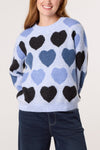 HEARTS JACQUARD KNIT JUMPER