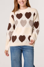 HEARTS JACQUARD KNIT JUMPER