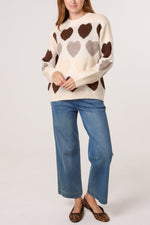 HEARTS JACQUARD KNIT JUMPER