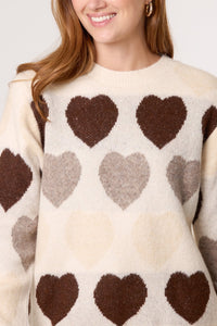 HEARTS JACQUARD KNIT JUMPER