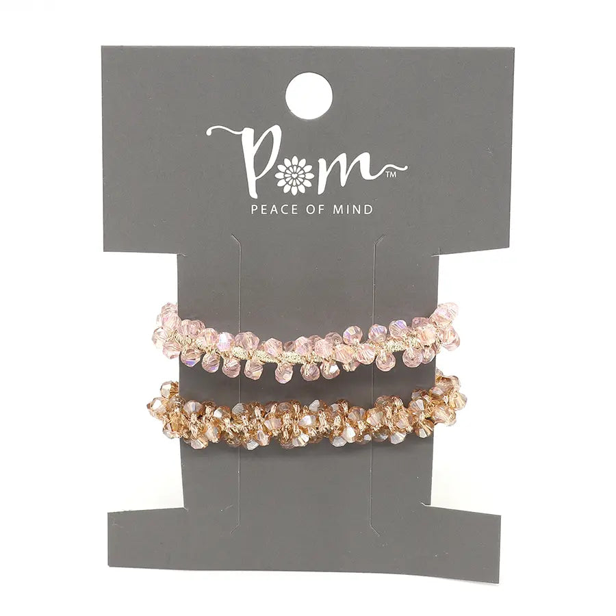 Champagne mix double crystal hairbands