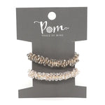Silver mix double crystal hairbands