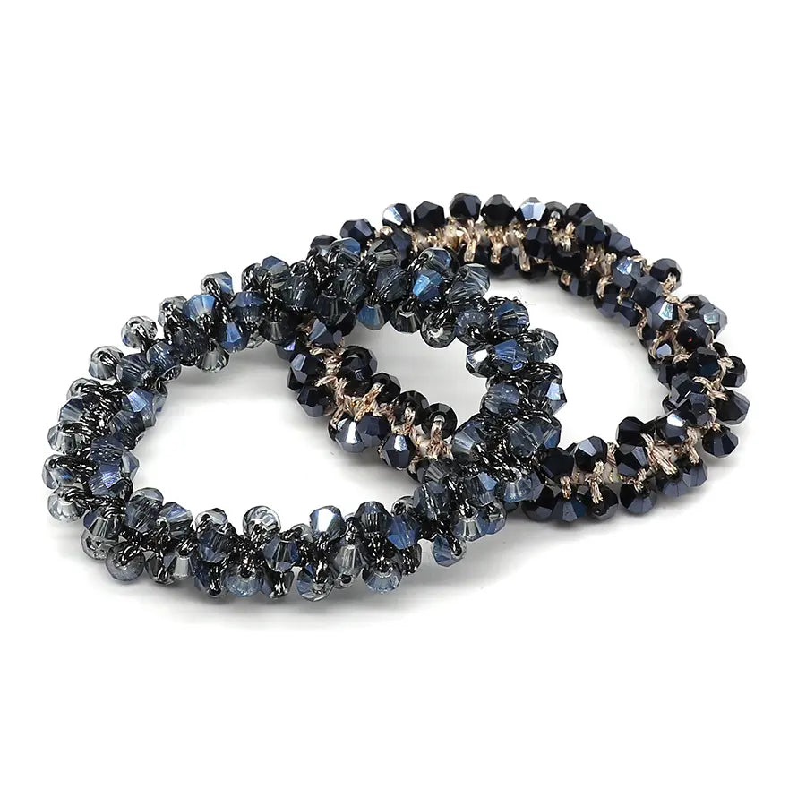 Black mix double crystal hairbands