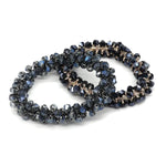 Black mix double crystal hairbands