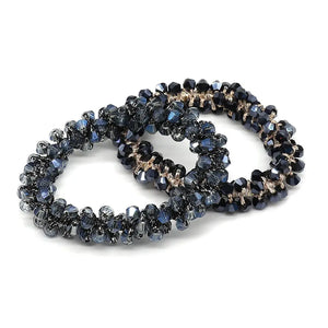 Black mix double crystal hairbands
