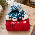 Chunky Knitted Sheep Bobble Hat