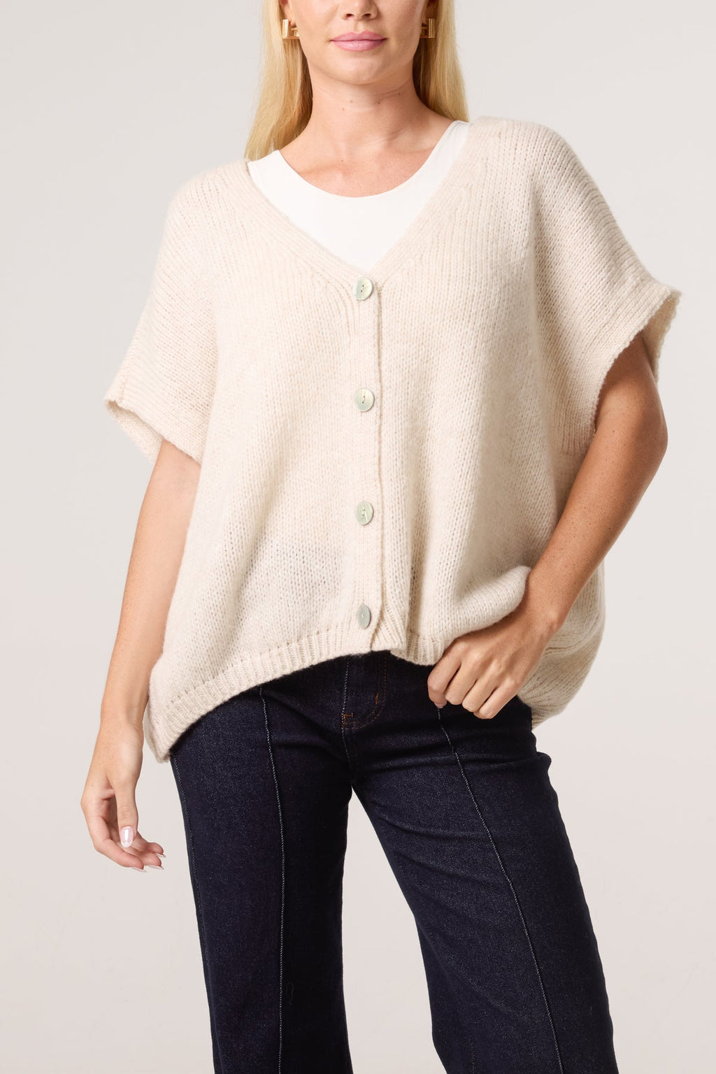 V-NECK CHUNKY KNIT VEST