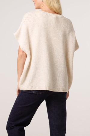 V-NECK CHUNKY KNIT VEST