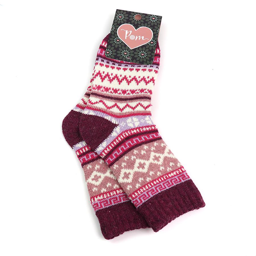 Pink mix nordic socks