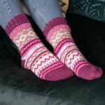 Pink mix nordic socks