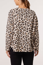 LEOPARD PRINT SWEATSHIRT