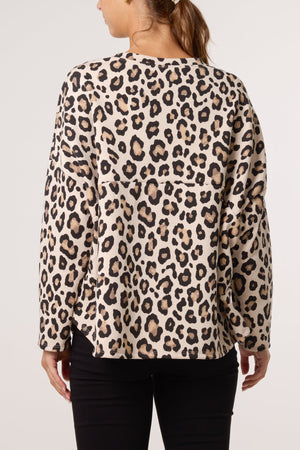LEOPARD PRINT SWEATSHIRT