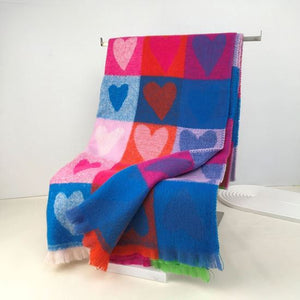 Large Heart Winter Scarf
