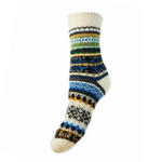 MULTI COLOURED PATTERNED WOOL BLEND SOCKS WS545