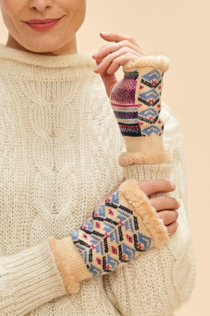 Kristi Wrist Warmers in Cream