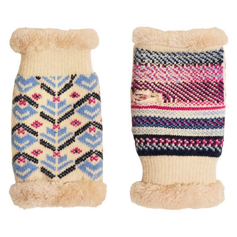 Kristi Wrist Warmers in Cream