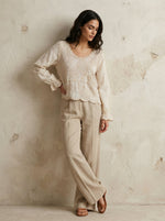 Broderie & Crochet Back Top