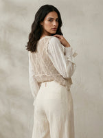 Broderie & Crochet Back Top