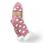 Fleece-Lined Cosy Homesocks – Pink Hearts or Grey Stars