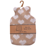 Heart Print Mini Hot Water Bottle – 500ml