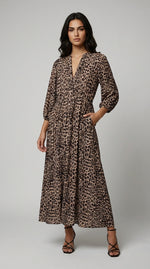 Leopard Print Midi Dress