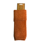 Wool Blend Double-Cuff Fingerless Gloves