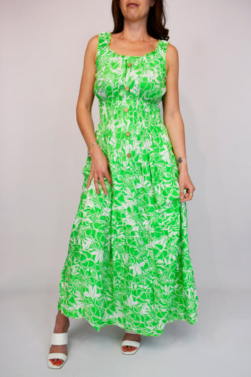 Leaf Print Vest Top & Trousers Set Red