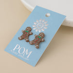 Ginger gingerbread man stud earrings