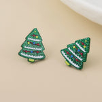Sprucy green xmas tree stud earrings