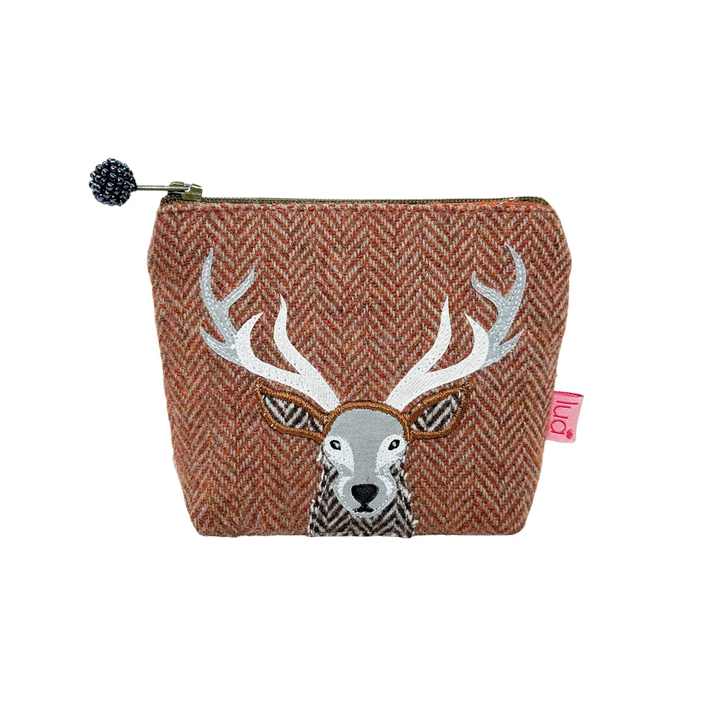 Stag Mini Purse – Herringbone