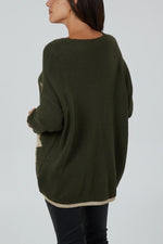 METALLIC STAR & HEM KNITTED JUMPER