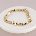 Golden polished stars bead bracelet