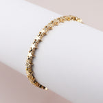 Golden polished stars bead bracelet