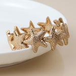 Golden starfish stretch bracelet