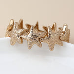 Golden starfish stretch bracelet