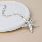 Silver plated starfish necklace