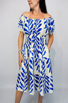 Big Bold Leaf Button Front Midi Dress