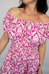 Coloured Paisley Flower Button Midi