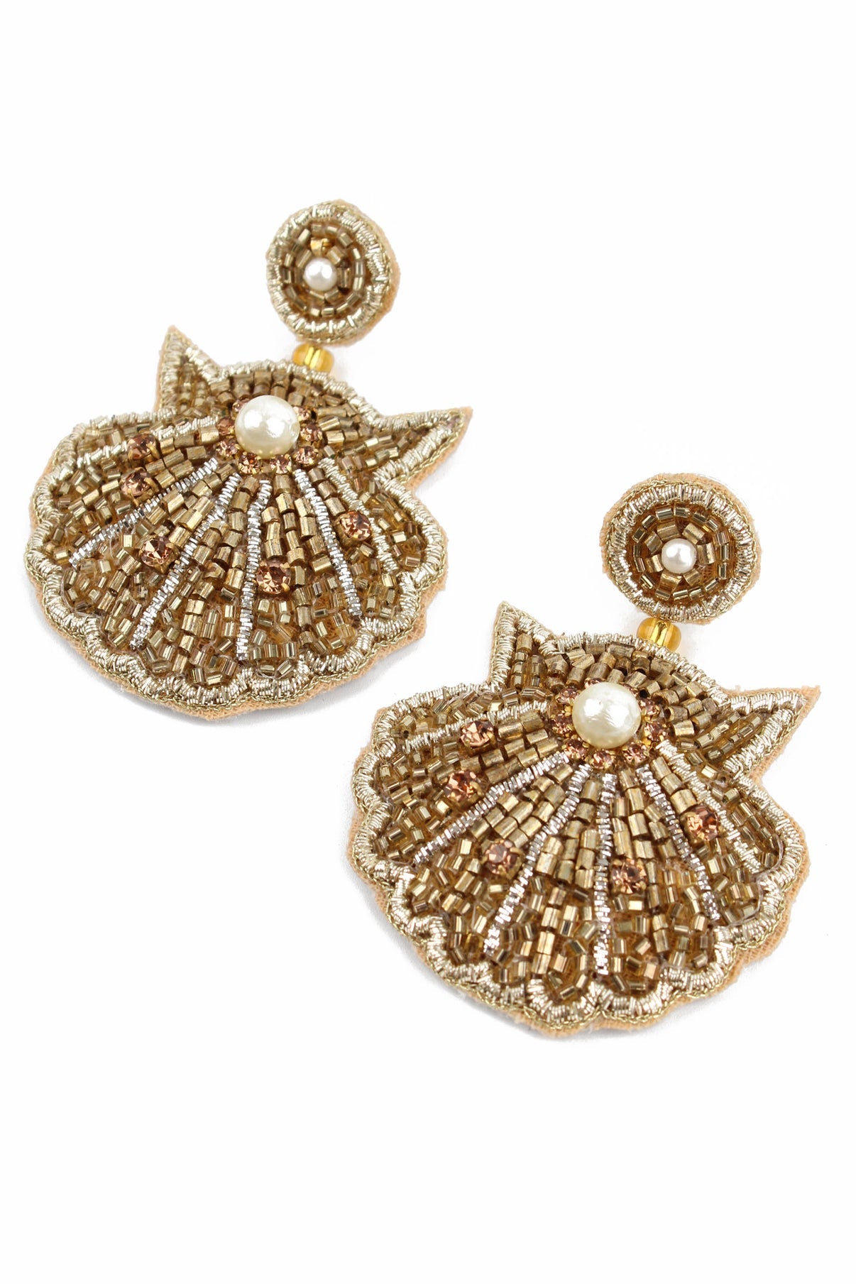 GOLD SHELL EARRINGS