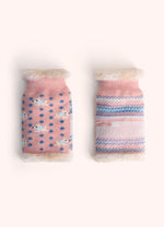 Westie Fluffy-Lined Wrist Warmers – Candy Pink