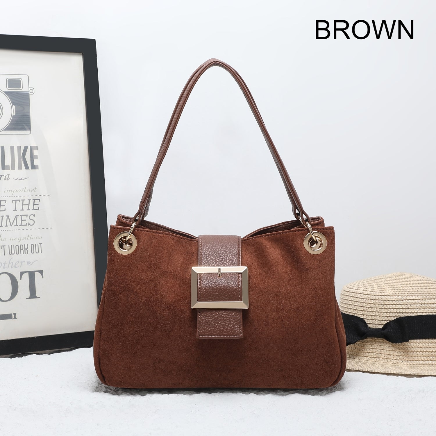 Vegan Suede Tote Bag