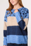 ANIMAL COLOUR BLOCK KNIT JUMPER